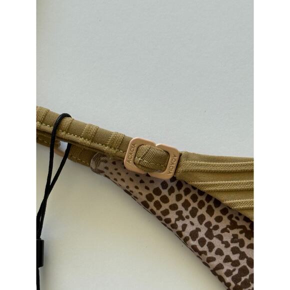 Acacia Swim Ralphy Dual Ribbed Bikini Bottom - Palm - Minimal Coverage - L - NWT - Picture 4 of 11